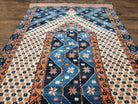 Antique Afghan Bashir Tribal Area Rug, Large Afghan Prayer Rug, Blue Ivory Oriental Carpet, Handmade Hand-Knotted Boho Vintage Rug 5x8 - 6x8 - Jewel Rugs