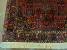 4' 5" X 6' 4" Authentic Antique Oriental Floral Red Allover Wool Rug - Jewel Rugs