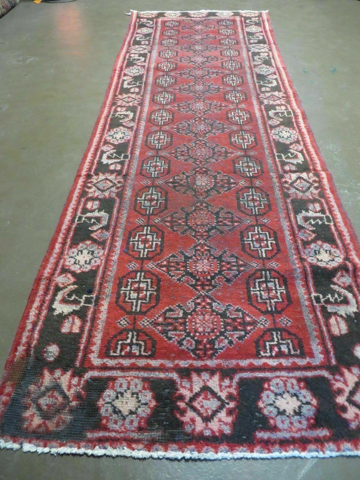 3' X 10' Antique Handmade Afghan Wool Rug Runner Veg Dye Nice - Jewel Rugs