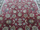 6' X 9' Vintage Handmade Fine India Floral Oriental Silk Accent Wool Rug Carpet - Jewel Rugs