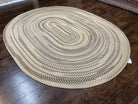 Large Oval Braided Rug 7x9, Multicolor, Vintage Braided Rug, American Rug, Large Oval Carpet, Contemporary Rug, American Braided Rug 7 x 9 - Jewel Rugs