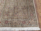 Indian Silk Runner Rug 2'6" x 7' 10", Indo Kashmiri Fine Oriental Runner, Hallway Carpet, Vintage Traditional Oriental Runner 8ft Long - Jewel Rugs