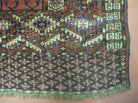 4' X 5' Antique Handmade Fine Tekkeh Turkoman Engsi Hatchli 4 Seasons Wool Rug - Jewel Rugs