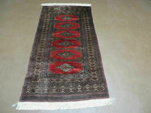 3' X 5' Vintage Handmade Pakistani Turkoman Bokhara Balouch Woven Wool Rug Nice - Jewel Rugs