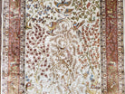 Silk Turkish Hereke Rug 3x5, Tree of Life Silk Oriental Carpet With Animal Motifs, Very Fine Silk Rug, Top Quality Area Rug, Hand Knotted - Jewel Rugs