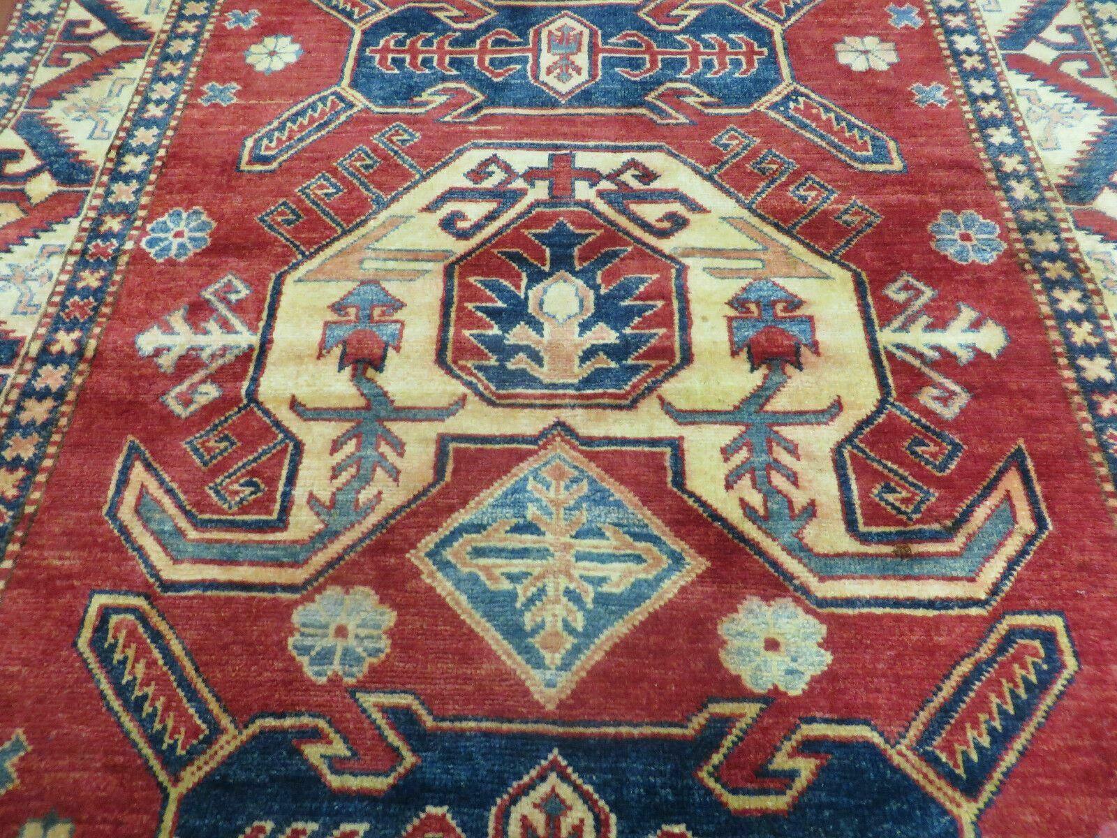 4' X 6' Vintage Handmade Turkish Kazak Pattern Wool Rug Carpet Nice - Jewel Rugs