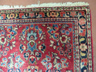 2' X 4' Antique Hand-Knotted Handmade Indian Floral Wool Rug Carpet Red Nice - Jewel Rugs