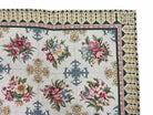 Hand-Knotted Needlepoint Carpet 6x9, Ivory/Cream Background, Colorful Flowers, Yellow Border, Aubusson Rug 6 x 9, New, Handmade - Jewel Rugs