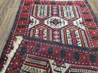 Semi Antique Persian Turkoman Baluch Collectible Rug, Hand-Knoted, Wool, 2'2" x 3'6" - Jewel Rugs