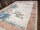 9x12 Handmade Art Deco Wool Chinese Rug 120 Lines Butterflies Flowers 8'8" X 12' - Jewel Rugs