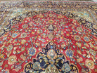 Antique 1930s Persian Kashan 10x14, Wool, Hand-Knotted, Central Medallion - Jewel Rugs