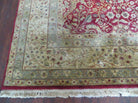 10' X 13.5' Handmade India Agra Larastan Wool Rug Floral Hand Knotted Red Beauty - Jewel Rugs