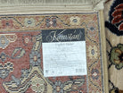 Karastan Rug 5.7 x 7.11 English Manor Stratford Pattern, Wool Karastan Carpet, Oriental Rug, Vintage Rug 6x8, Allover Pattern, Cream Red - Jewel Rugs