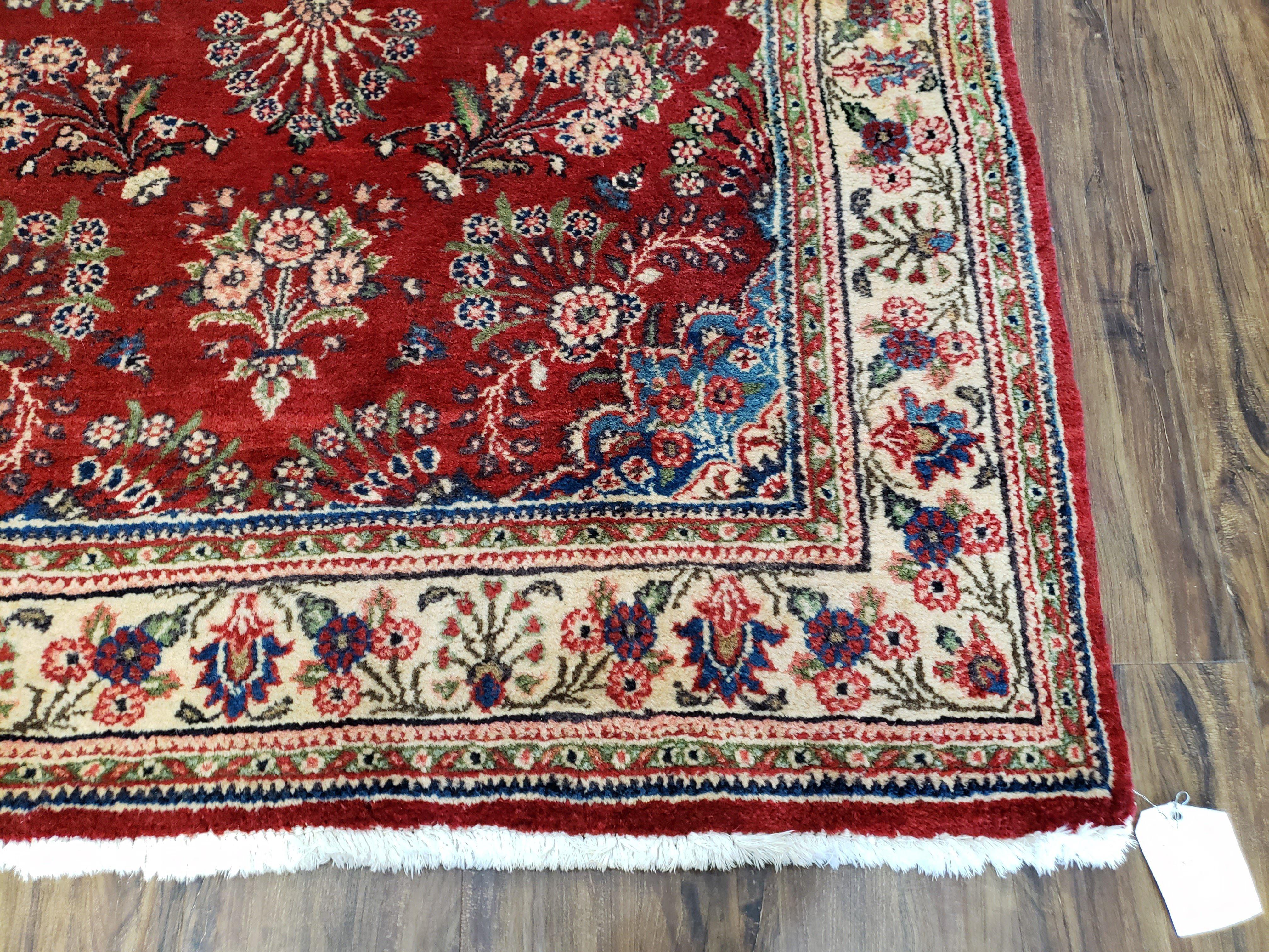 Semi Antique Persian Ghazvin Rug, Wool, Hand-Knotted, 4' 3" x 6' 4" - Jewel Rugs