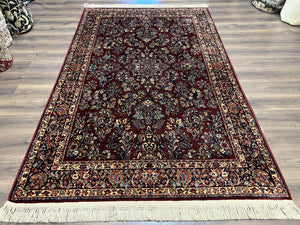 5.9 x 9 Karastan Rug Red Sarouk Rug #785, Karastan Wool Rug, Karastan Carpet, Original 700 Series Vintage Karastan Oriental Rug Discontinued - Jewel Rugs