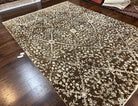 Modern Hand Knotted Rug 9x12, Contemporary Pakistani Oriental Carpet, Brown Area Rug, Wool Floral Rug 9 x 12 ft, Contemporary Room SIzed Rug - Jewel Rugs