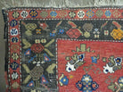 5' X 8' Antique Turkish Karabagh Rug Handmade Wool Vegy Organic Dyes Red Nice - Jewel Rugs