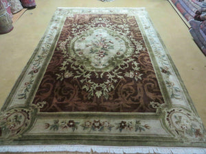 6' X 9' Handmade Art Deco Aubusson Chinese Wool Rug Plush Pile Carpet - Jewel Rugs