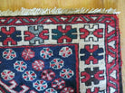 3'5" X 10'7" Vintage Handmade Turkish Blue Wool Runner Rug Nice - Jewel Rugs