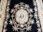 6' x 9' Vintage Black Chinese Art Deco Carving Wool Rug 90 Line - Jewel Rugs