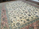 8' 8" X 12' Karastan Ivory Rose Kashann # 768 Wool Rug American Made Nice - Jewel Rugs