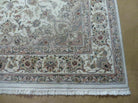 6' X 9' Vintage Chinese Floral Oriental Handmade Virgin Wool Silk Rug Ivory - Jewel Rugs