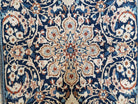 Semi Antique Fine Persian Nain Rug, Ivory & Blue, Wool with Silk Accents, 3'9" x 6'2" - Jewel Rugs