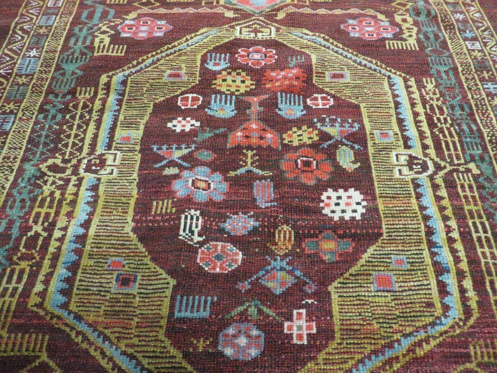 4' X 6' Antique Handmade Caucasian Shirvan Russian Armenian Wool Rug Colorful - Jewel Rugs