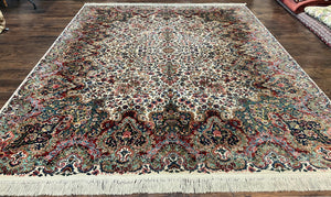 8.8 x 10.6 Karastan Rug Floral Kirman #742, Wool Karastan Carpet, Vintage Karastan Rug, Original 700 Series, Discontinued, Oriental Rug