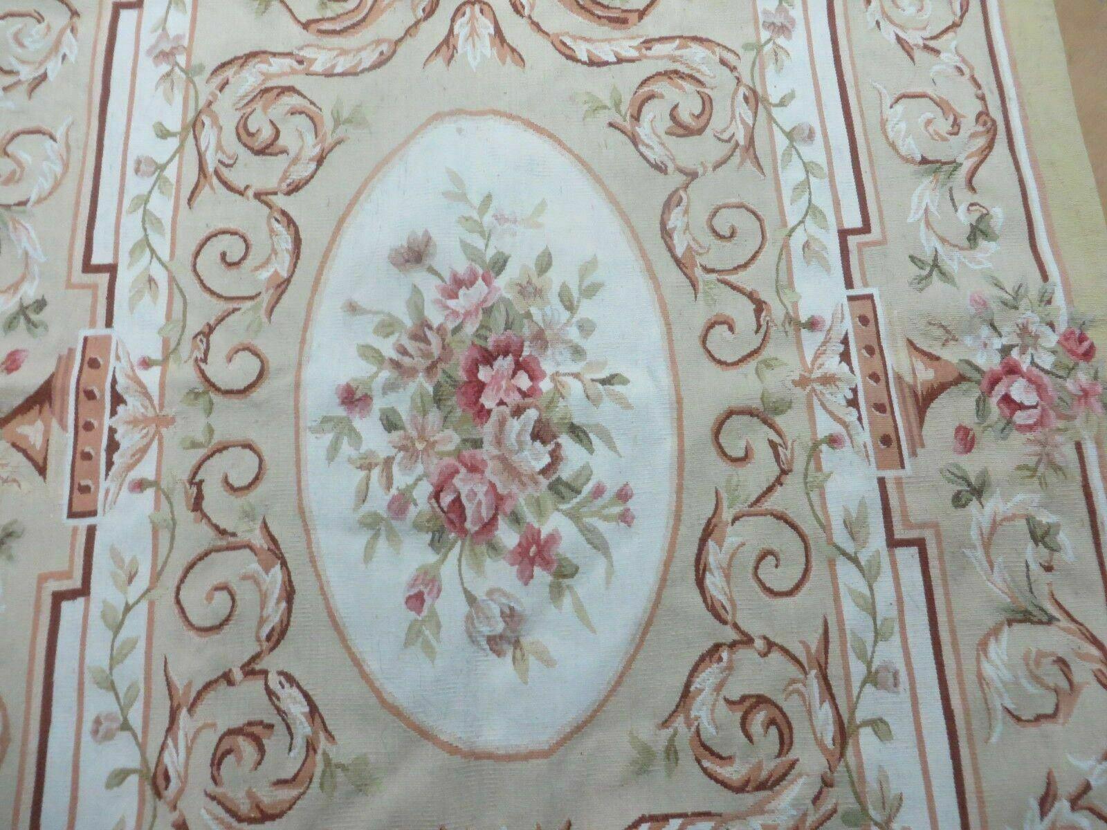 4' X 6' Handmade French Aubusson Weave Savonnerie Design Needlepoint Rug Nice - Jewel Rugs