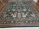 9' X 12' One-Of-A-Kind William Pakistan Oriental Hand-Knotted Wool Green Black - Jewel Rugs