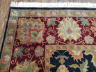 Vintage Indo Mahal Area Rug 9x12, Indian Persian Oriental Carpet, Hand-Knotted, Large Floral Design, Wool, Rug for Living Room Dining Room - Jewel Rugs