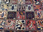 Antique Persian Bakhtiari Rug circa 1920s, Kheshti Panel Design, Wool, Hand-Knotted, 5'3" x 10' - Jewel Rugs