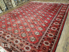 Red Bokhara Rug, 8x10 - 8x11 Rug, Red Turkoman Carpet, Yamud, Handmade Area Rug, Hand Knotted Red, 1940s Rug, Antique Rug, Vintage Rug, Nice - Jewel Rugs