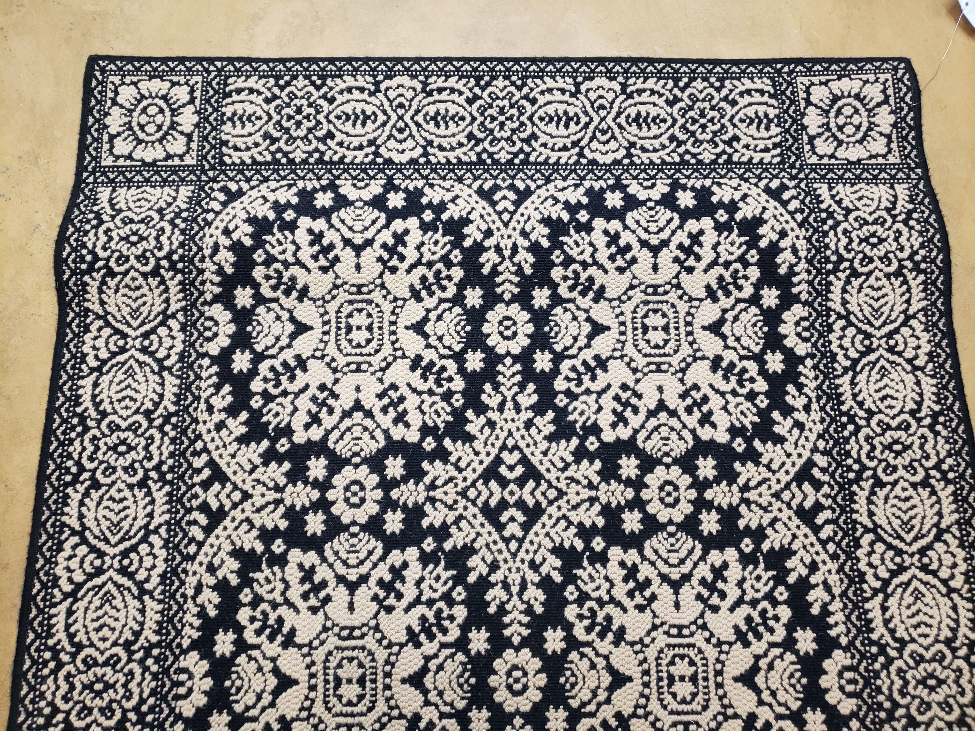 4x6 Power-Loomed Rug Dark Navy Blue & Ivory Oriental Carpet Nice - Jewel Rugs