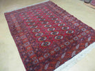 4' X 6' Vintage Handmade Bokhara Turkoman Pakistan Wool Rug Carpet Red - Jewel Rugs