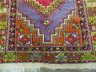 4' X 7' Antique Handmade Turkish Oushak Wool Rug Carpet Red Nice - Jewel Rugs