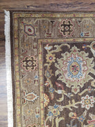 4' X 6' Handmade India Oriental Floral Wool Rug Brown Wow - Jewel Rugs