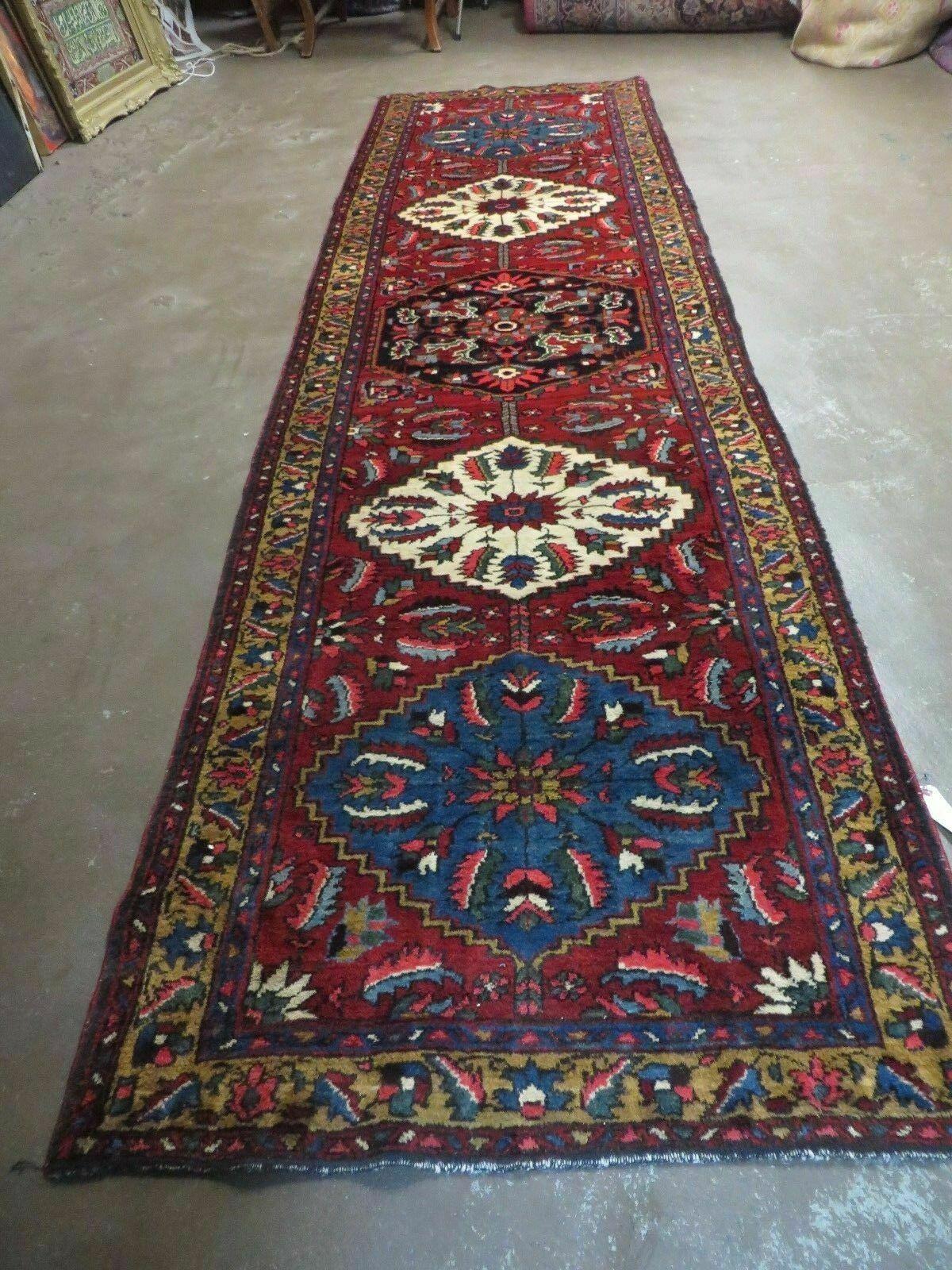 3' X 10' Handmade India Floral Oriental Wool Runner Rug Red Hand Knotted Nice - Jewel Rugs