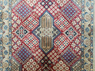 2' 8" X 3' 10" Handmade Wool Rug Carpet Floral Geometric Red Ivory Nice - Jewel Rugs