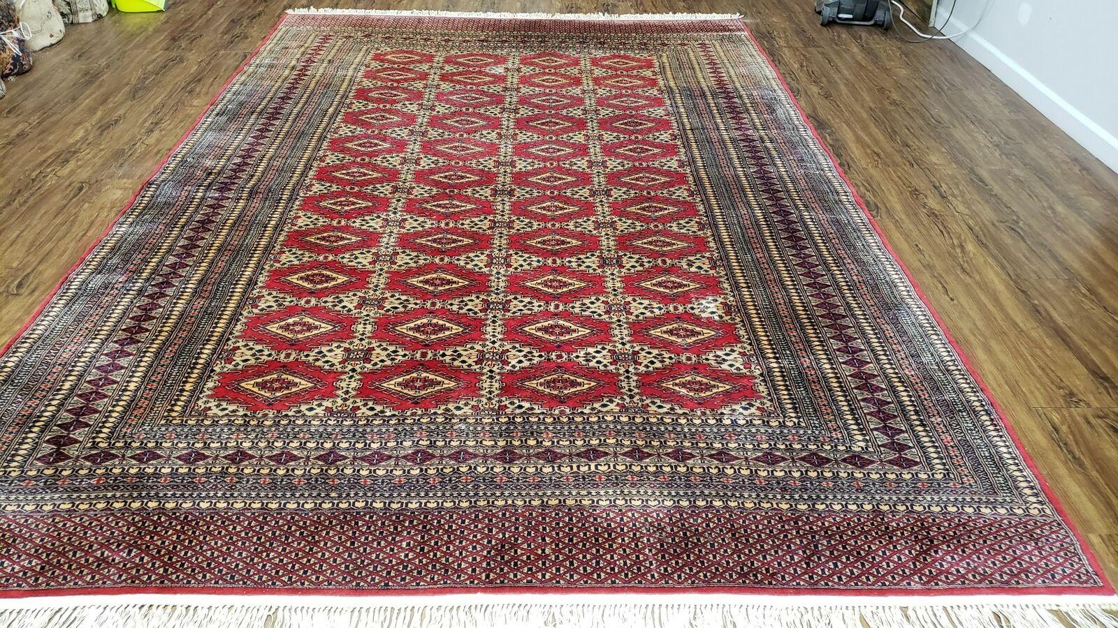 7' X 11' Vintage Handmade Fine Bokhara Turkoman Yamud Pakistan Wool Rug Nice - Jewel Rugs