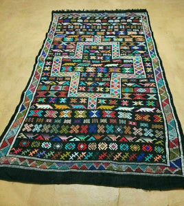 4' X 6' Handmade Indian Wool Kilim Flat weave Rug - Jewel Rugs