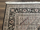 Sino Persian Rug 8x10, Wool and Silk Oriental Carpet, Herati Mahi Pattern, Medallion, Very Fine Rug, 8 x 10 Vintage Area Rug, Hand Knotted - Jewel Rugs