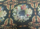 10' X 13' Handmade English Pattern Needlepoint Wool Floral Rug Carpet - Jewel Rugs