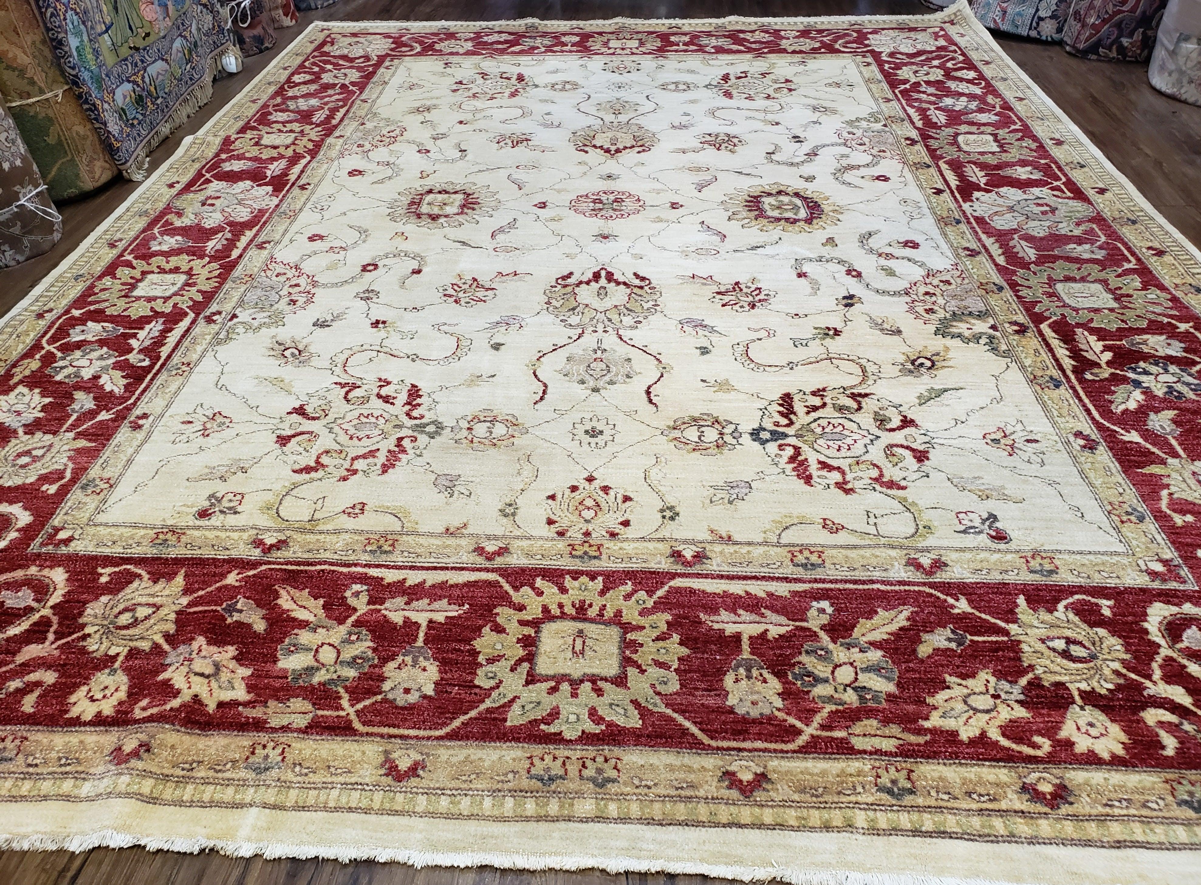 9x12 Rug, Peshawar Rug, Room Sized Rug, Pakistani Rug, Oushak Rug, Vintage Rug, Dining Room Rug, 9x12 Area Rugs, Neutral Rug, Nursery Decor - Jewel Rugs