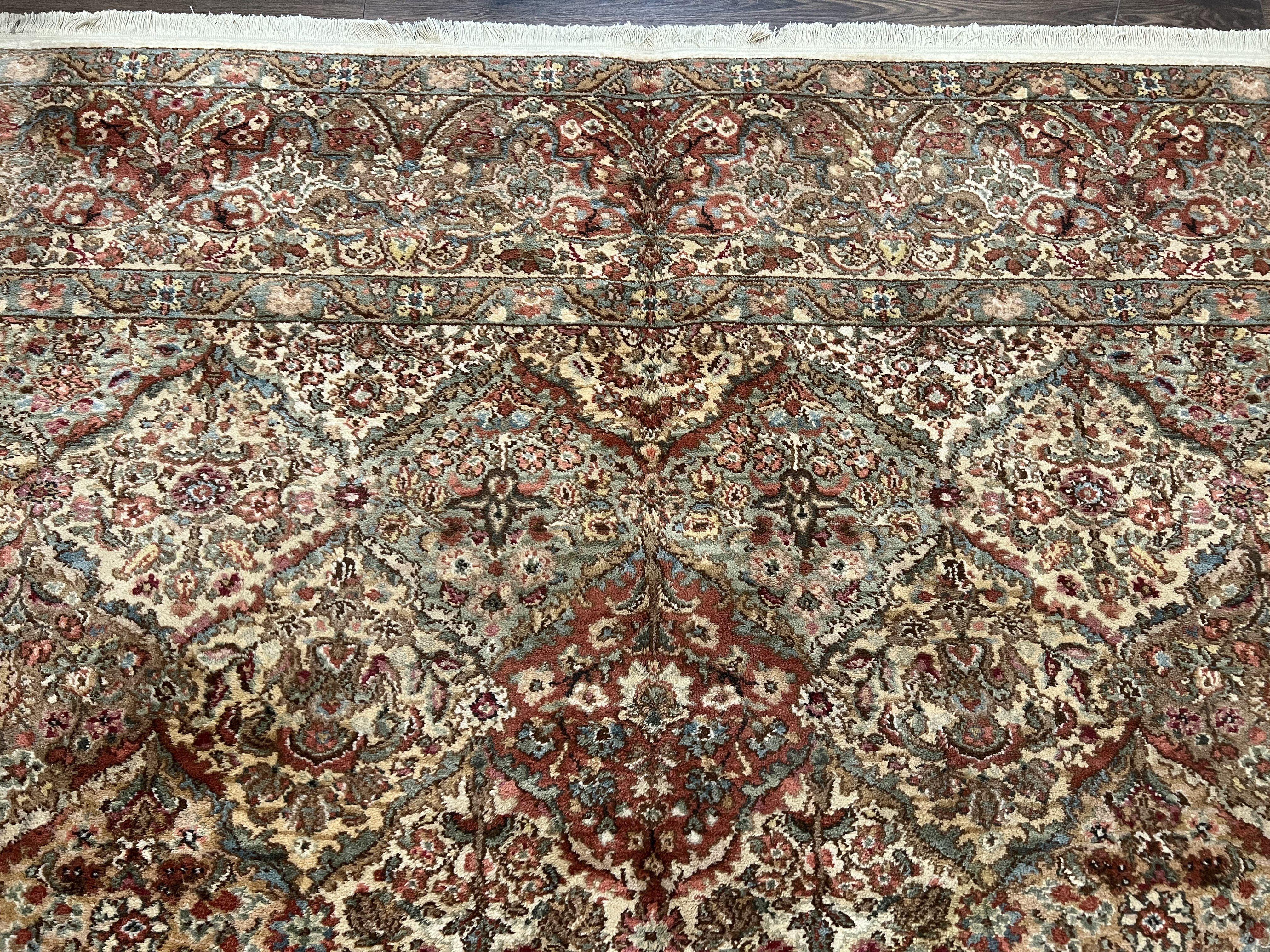 Karastan Empress Kirman Rug #700/719, Karastan Area Rug 8.8 x 10.6, Wool Oriental Carpet, Discontinued Original 700 Series, Panel Design - Jewel Rugs