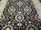 6' X 9' Handmade Indian Agra Wool Rug Carpet Vegetable Dyes Black - Jewel Rugs