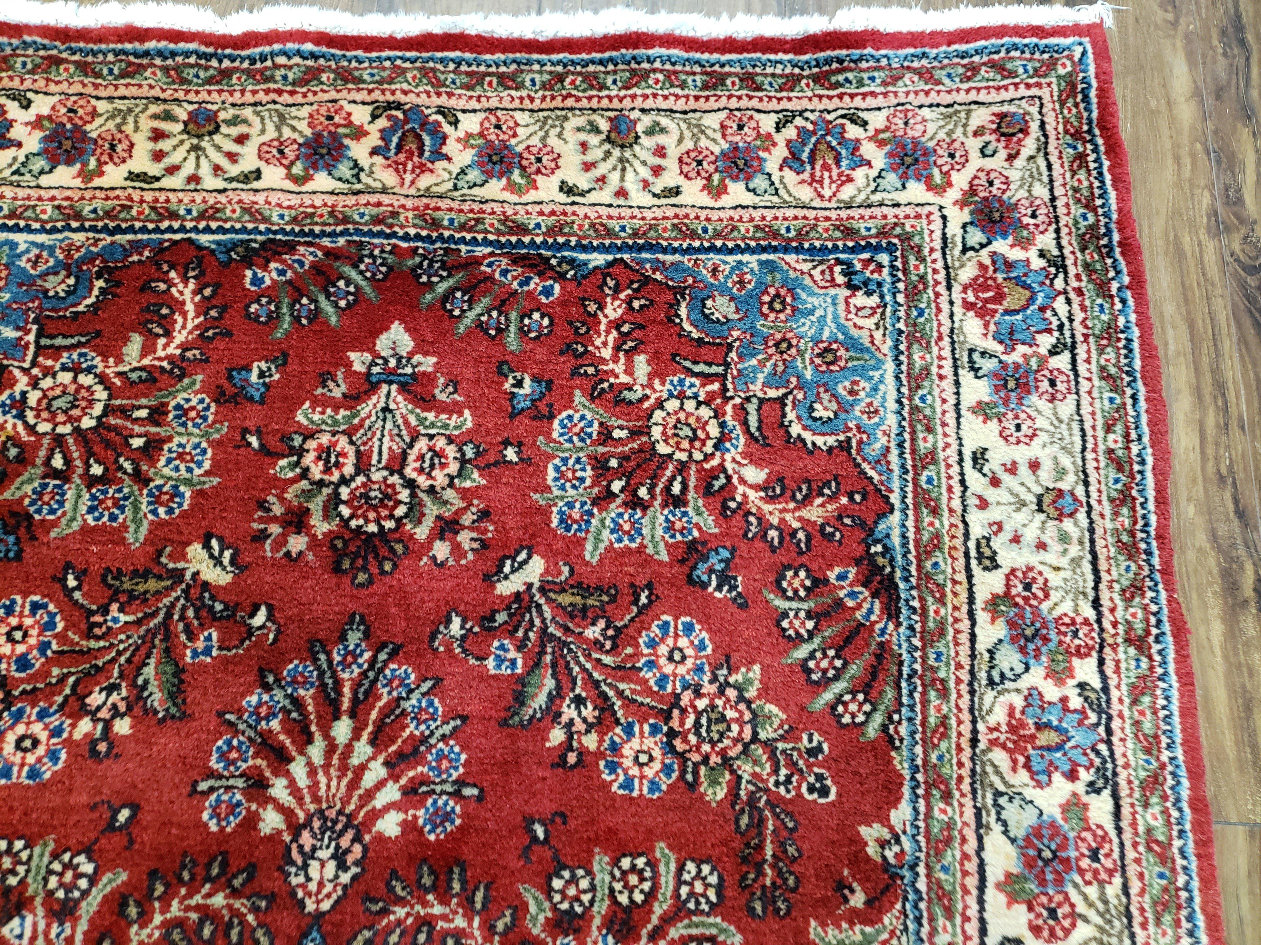 Semi Antique Persian Ghazvin Rug, Wool, Hand-Knotted, 4' 3" x 6' 4" - Jewel Rugs