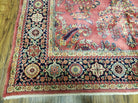 6' X 9' Antique Handmade India Floral Rug Highly Detailed Red Hand Knotted Nice - Jewel Rugs