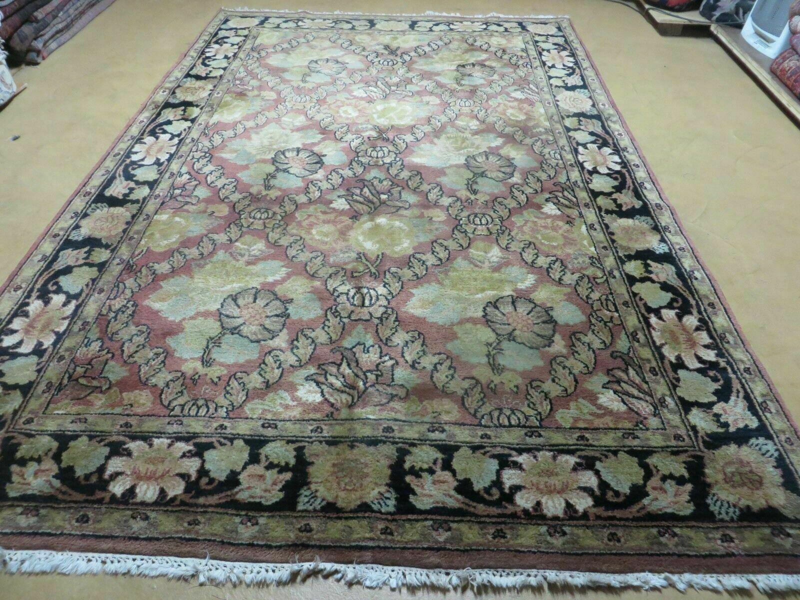 6' X 9' Handmade India Floral Oriental Wool Rug Carpet - Jewel Rugs